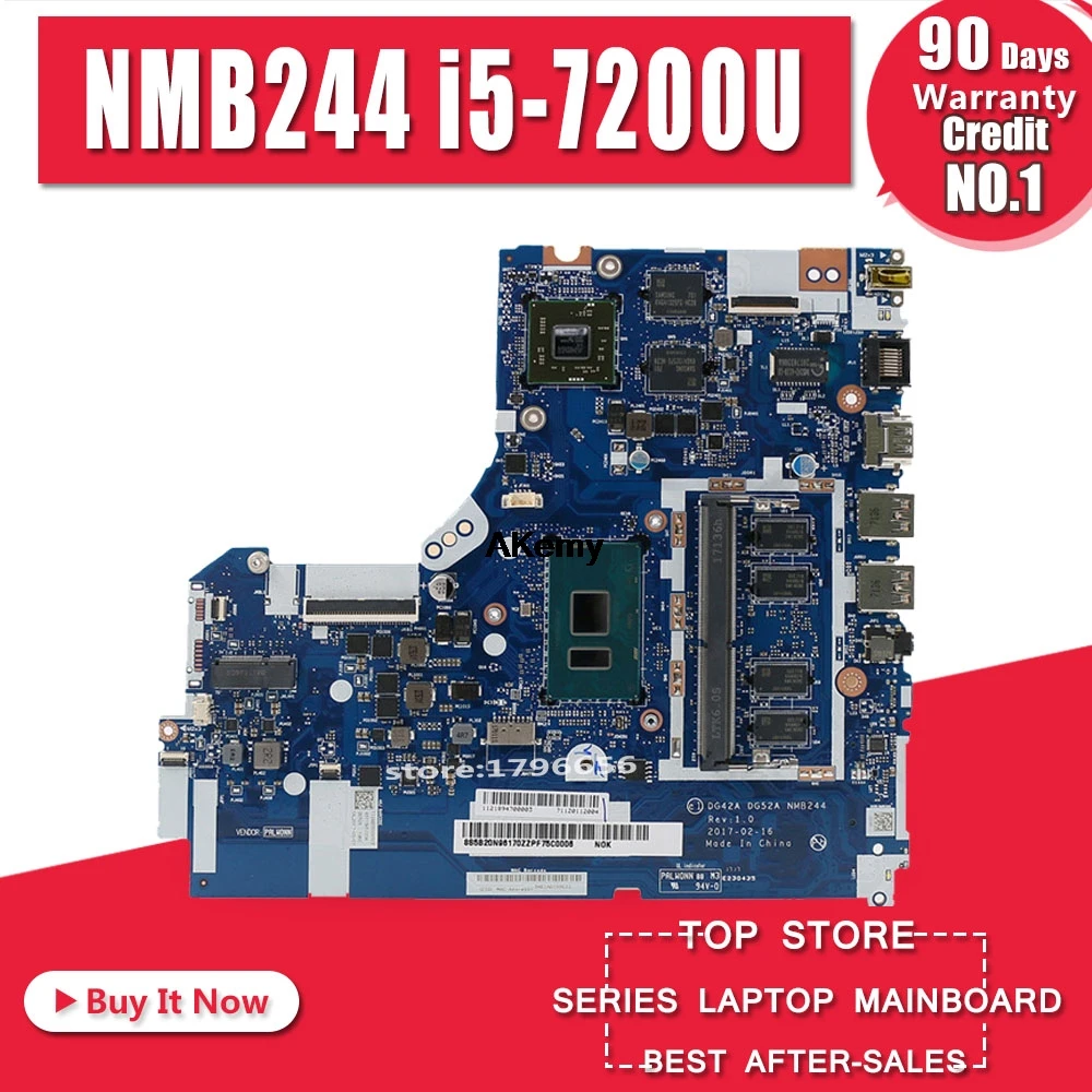 ^Cheap DG42A DG52A NMB244 Mainboard for Lenovo xiaoxin 5000 Laptop Intel Core i5-7200U 15.6 Inch DDR4 2GB Graphics motherboard