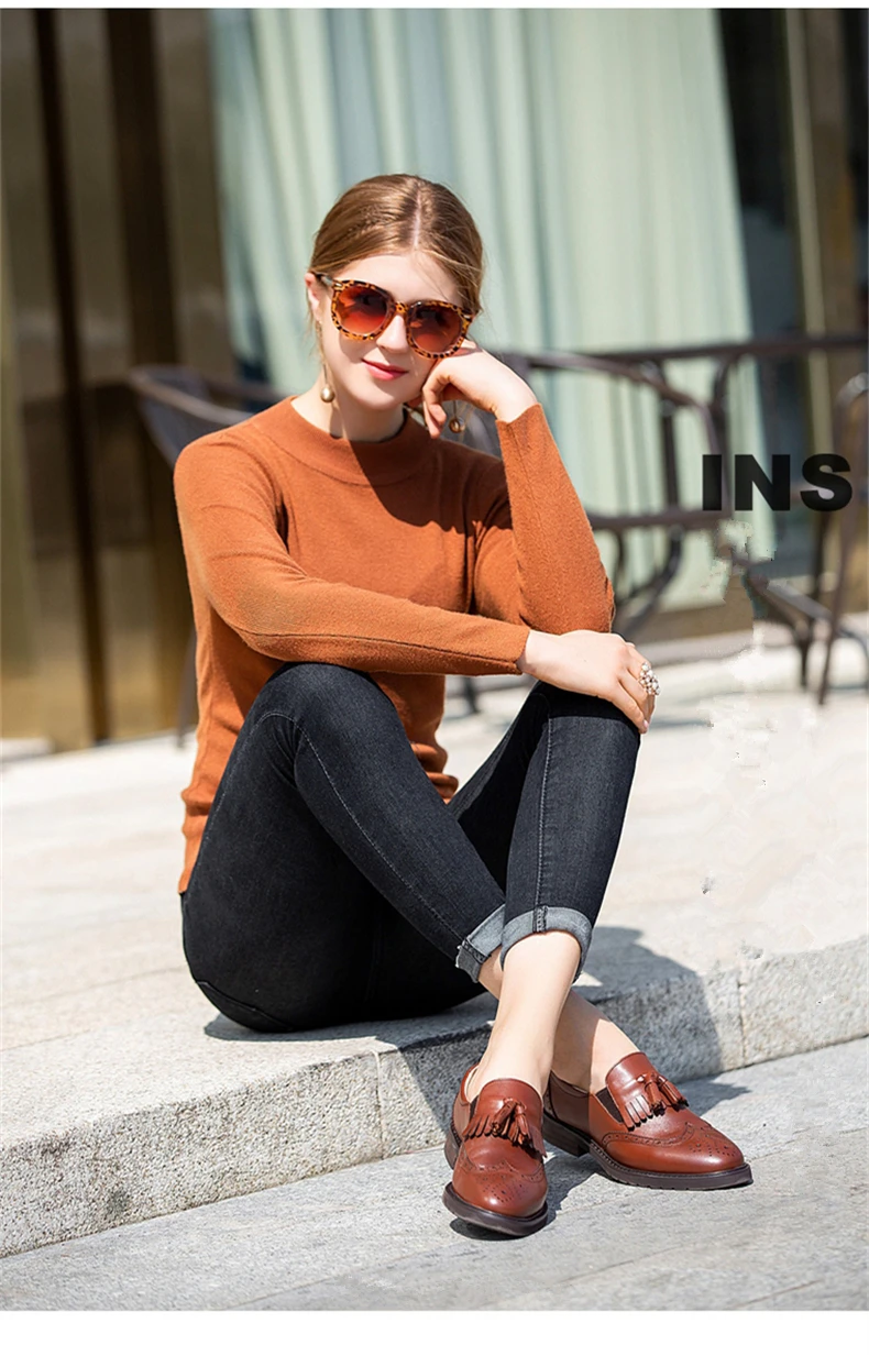 Steinmeier/женские туфли-оксфорды на плоской подошве; женские коричневые кроссовки из натуральной кожи; женские броги; винтажная повседневная обувь для женщин