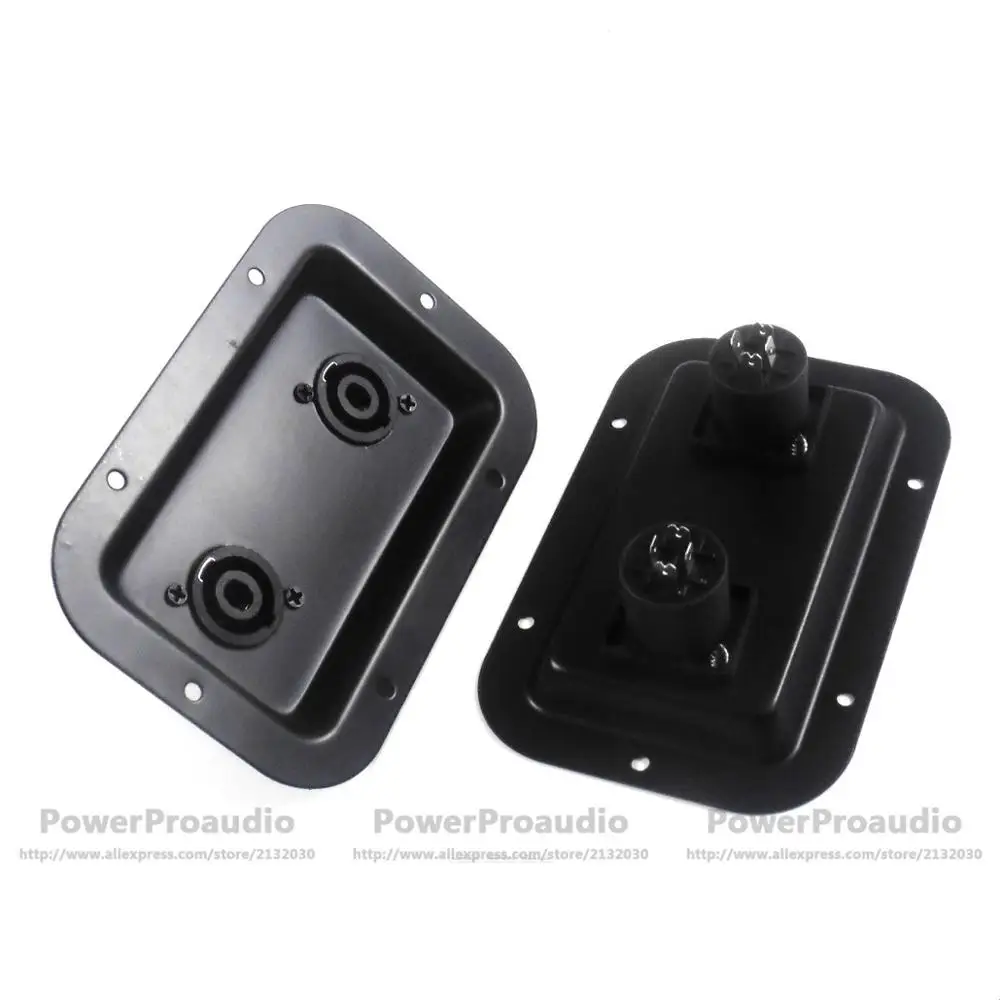 2pcs Metal Jack Plates W/Dual SpeakON NL4 for PA Speakers /