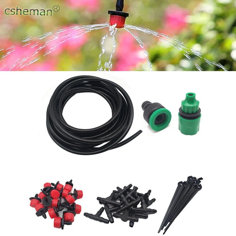 

Garden Automatic Watering DIY Micro Drip Irrigation System Garden Watering Kits Garden Hose with Adjustable Drippers 5M - 40M