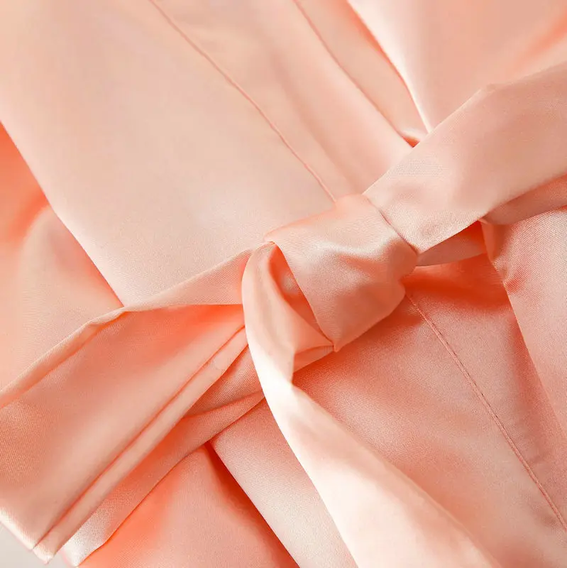 YUXNBRIDAL Атласный халат для невесты, Свадебный банный халат, одежда для невесты, Свадебный Однотонный женский халат до колена