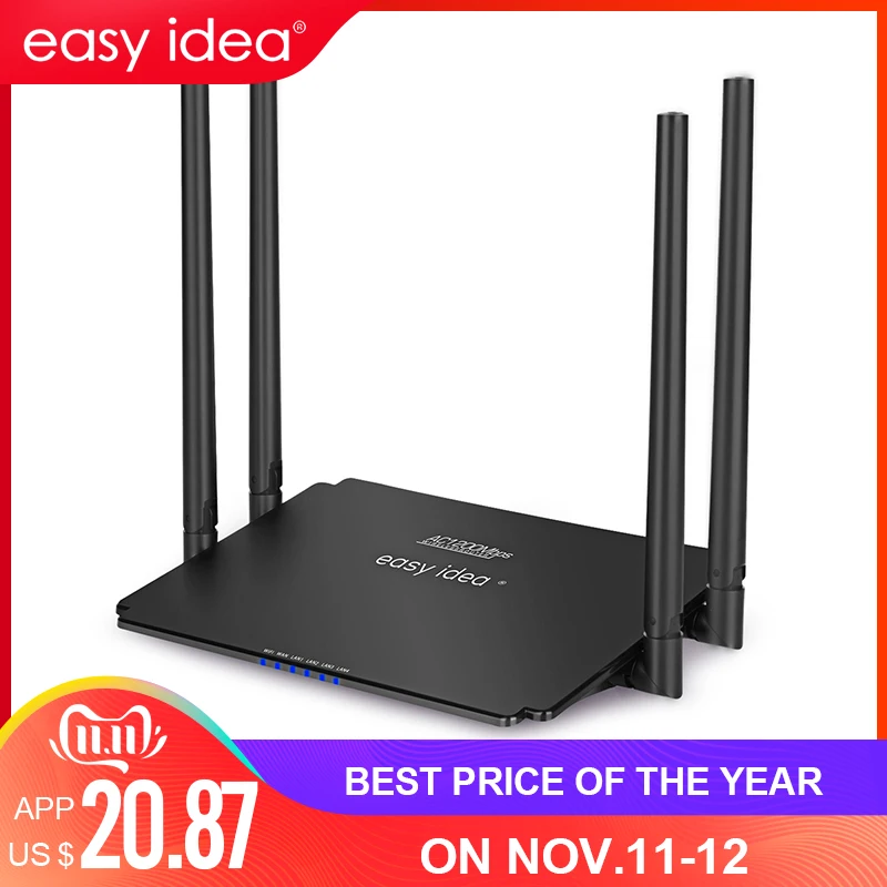 Online Wifi Router 1200Mbps Wireless Router wi fi 2,4G 5 Ghz Wi fi Access Point WISP MODUS Hohe Geschwindigkeit dual Band Mit Smart APP Control