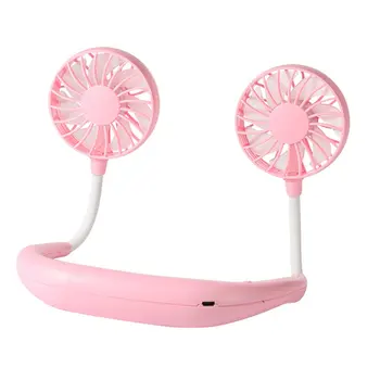 

Mini USB Portable Lazy Sports Fan Mini Hanging Neck Fan USB Rechargeable Halter Sports Fan Air Cooler Outdoor