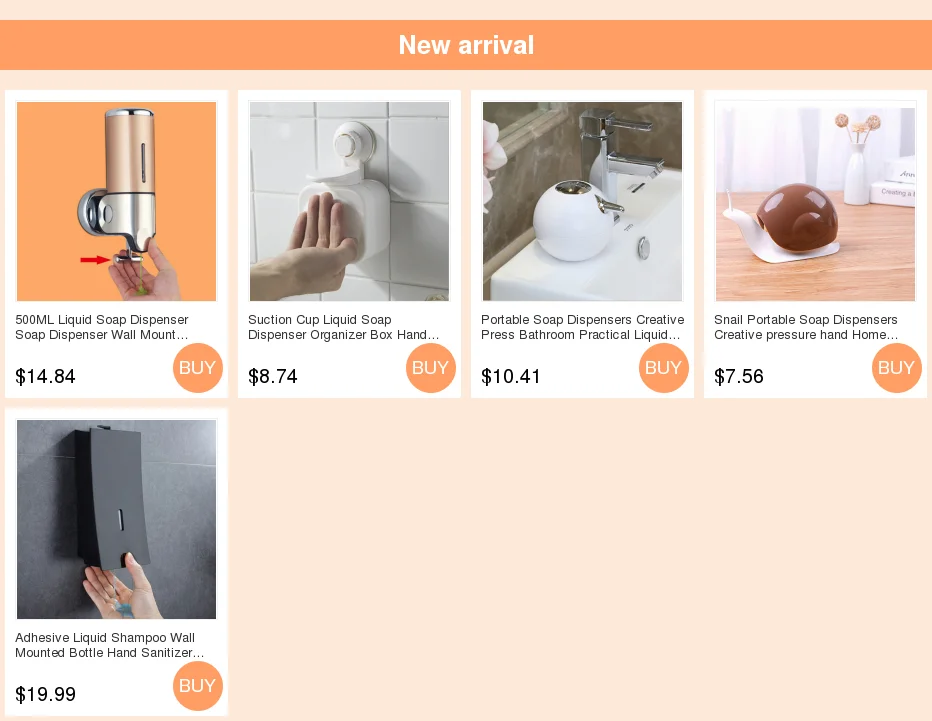 Portable Soap Dispensers Creative Press Bathroom Practical Liquid Shampoo Shower Gel Container Holder Random Color