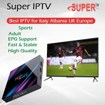 

Super IPTV Albania Italy IPTV+H96 Max Android 9.0 TV Box RK3318 Quad-Core 4G/64G 4K Dual Wifi BT4.0 HDMI2.0 Android tv box only