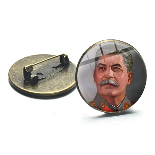 Style 23 SONGDA CCCP советская армия красные Броши звезды бронзовое покрытие стекло искусство круглые металлические шпильки Кнопка русские значки декоративные украшения - Окраска металла: Style 23