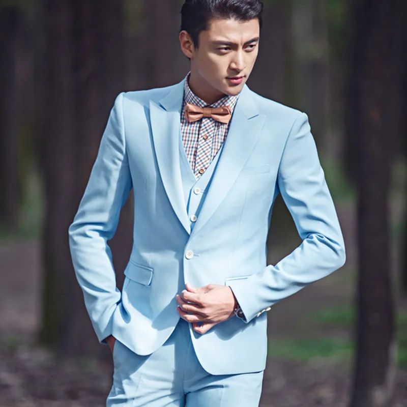 Singer Host Mens Suits Blazers Jacket Pants Slim Fit 2pcs Set Solid Business Casual Single Breasted U65