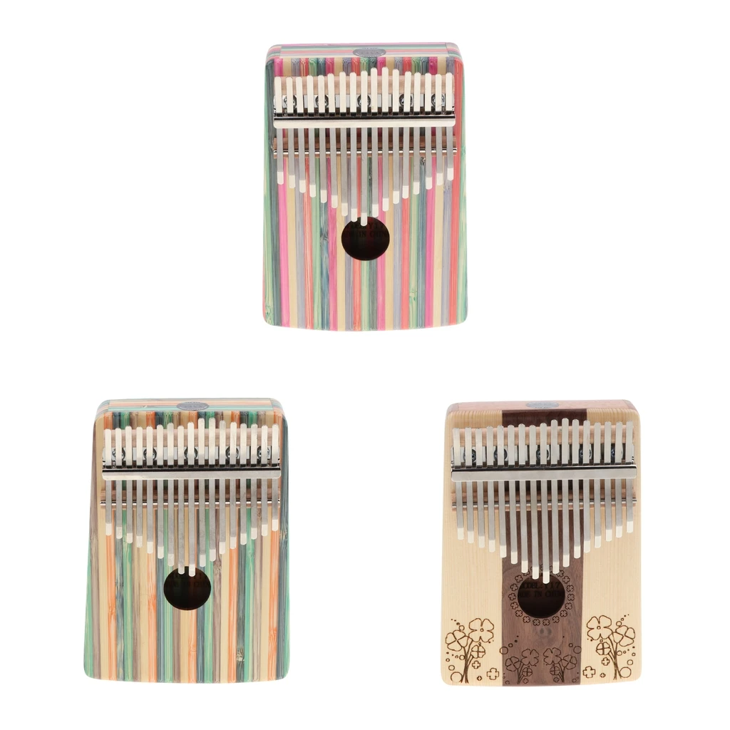 Kalimba 17 Key Thumb Piano Wood Mbira Mbrimba Finger Percussion Musical Instruments for Beginners Advanced Players