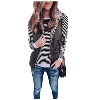 

Autumn Winter Casual Vest Women Fleece Waistcoat 2019 Female Sleeveless Vest Jacket Warm Zip up Vest Coat Colete Feminino