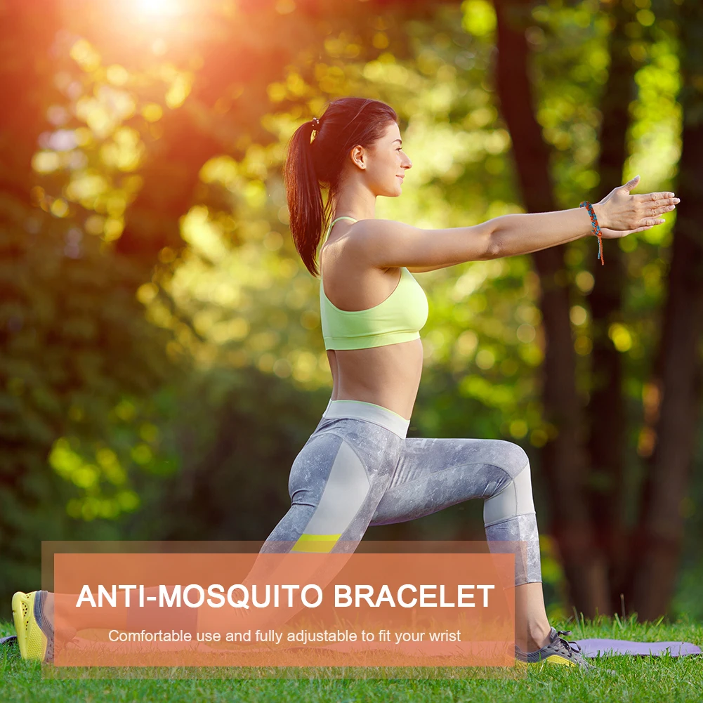 12PCS Waterproof Spiral Wrist Band Double Color Rope Mosquito Repellent Bracelet Anti Mosquito But Pest Repellent Bracelet