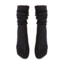 SAGACE/носки без пятки средней длины женские хлопковые зимние теплые модные однотонные длинные носки повседневные Мягкие вязаные шерстяные гетры носки для девочек