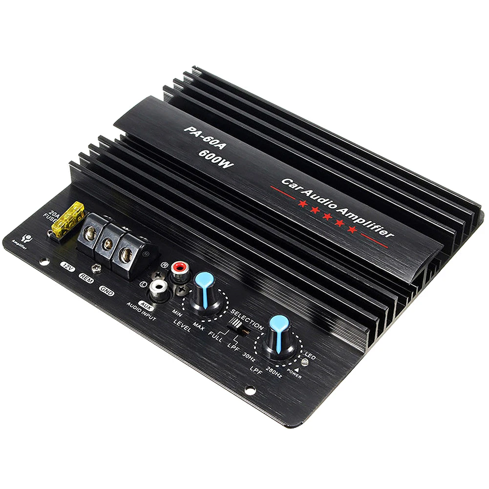 12V 600W PA-60A автомобильный аудио аксессуары Высокое Мощность бас Lossless подойдет как для повседневной носки, так канала Динамик Плата усилителя сабвуфера прочный модуль