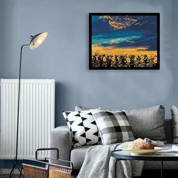 

Paint By Numbers Diy Acrylic Painting Kit for Kids & Adults Beginner - 16X20 Inch Sunflower (Without Frame)