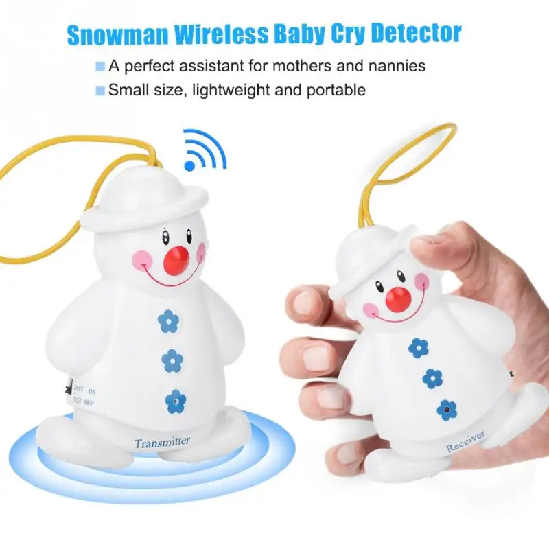 Wireless Baby Cry Detector Wifi Infant Sleep Crying Alarm Safe Call Watcher Reminder Sound Monitor Transmitter+Receiver Portable