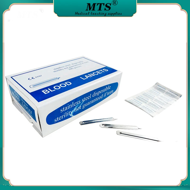 200pcs Blood Lancets + Twist-Off Stainless Steel Pen For Cupping Therapy & Blood Testing