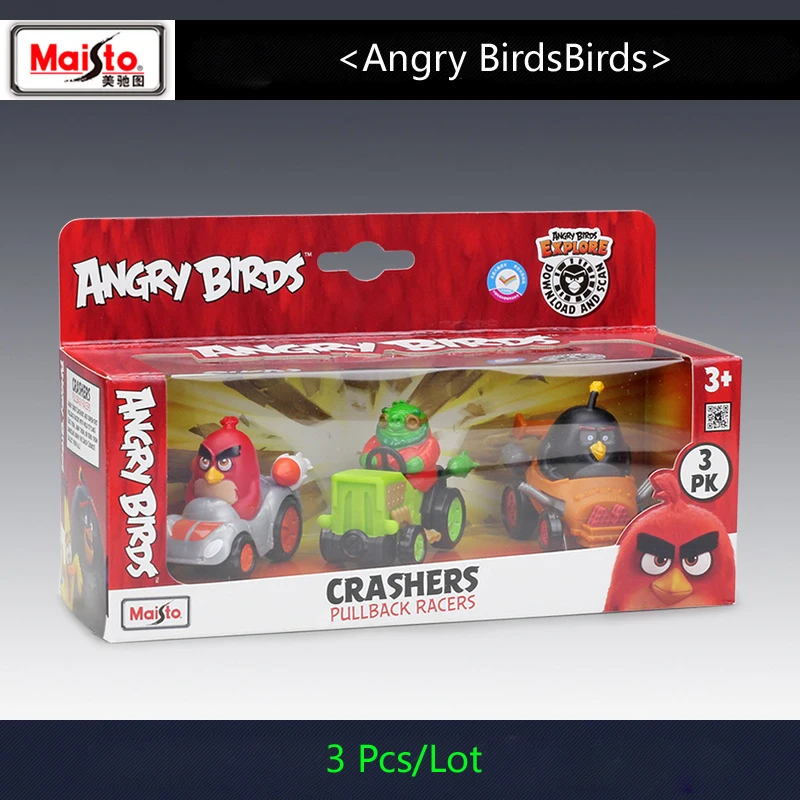 B Maisto Angry Birds 2 классический фильм игра тематическая серия abs-игрушка автомобильный прицеп модели игрушечных автомобилей для детей подарки коллекция - Цвет: B