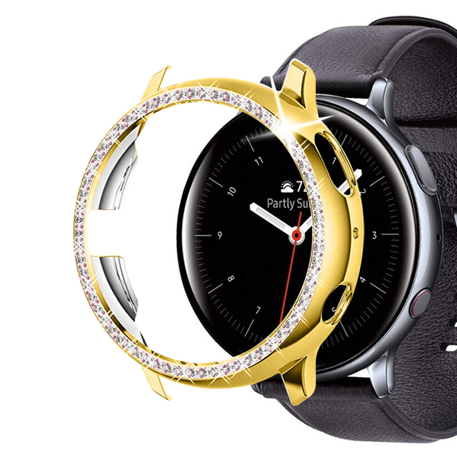 Diamond Case For Samsung Galaxy Watch Active 2 40mm 44mm Bumper Protective cover For Active 1 Smart Watch Accessories