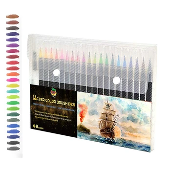 

Watercolor Painting Pen With Flexible Nylon Calligraphy Paint Coloring Art Markers