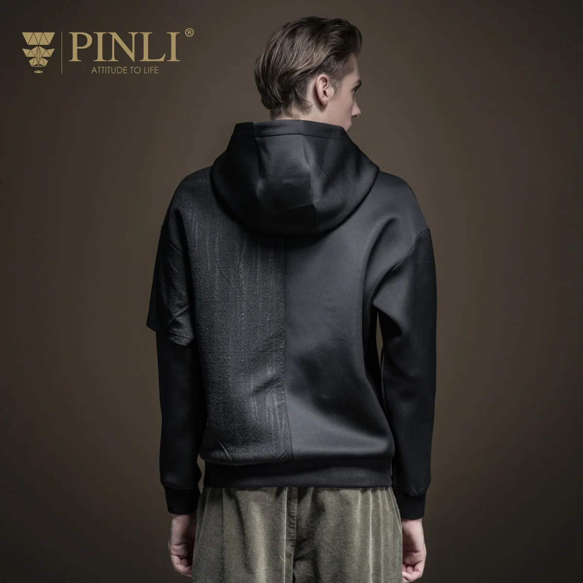 Дворцовый Moleton Masculino, Pinli, продукт, новая зимняя коллекция года, Мужская одежда, жаккардовые комплекты с капюшоном B194209362