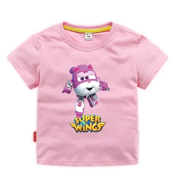 

Summer Short Sleeve Fashion Tshirts Toddler Tees Super Wings Kids T Shirt Boys Girls Superwings T-shirts Children Unisex Tops