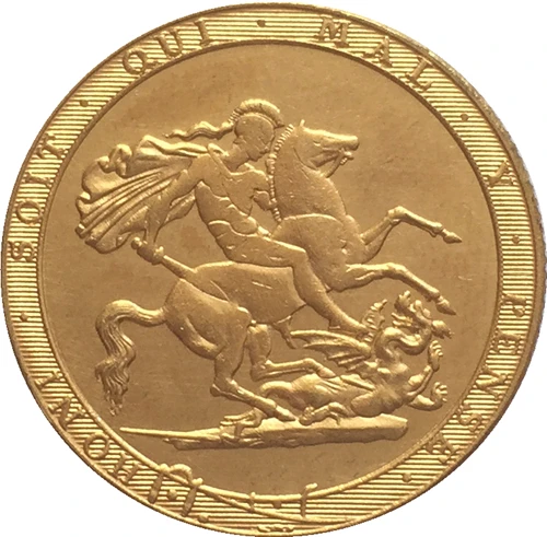 24 K позолоченный 1818 Великобритания 1 Sovereign-Джордж III копия монет