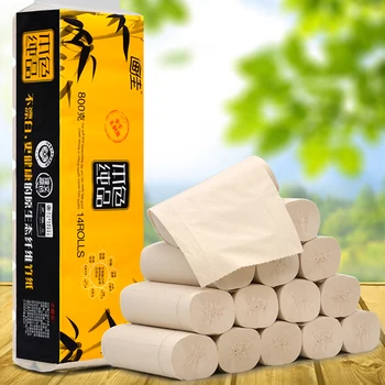 

2020 Eco-Friendly 14 Roll/lot Cleaning Paper Toilet Roll Paper Bathroom Paper Thick One Time Cleaning Paper For Kitchen Bathroom