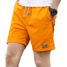 Модные красивые мужские быстросохнущие шорты до колена для бега, повседневные мужские дышащие шорты, мужские пляжные шорты с эластичной резинкой на талии