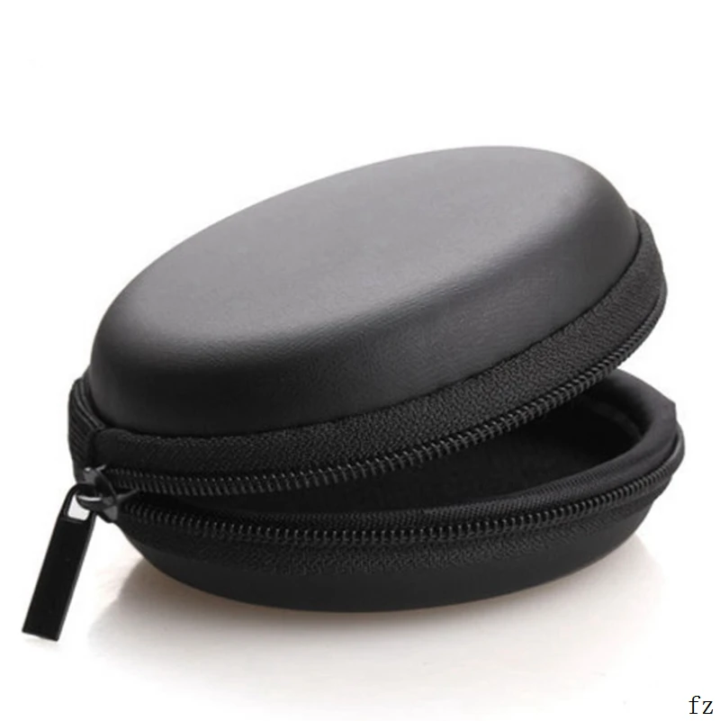 

Round Earphone Bag Carrying Hard Bag for Earphone Case SD TF Cards USB Cable Storage Bag