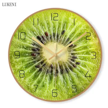

Kiwi fruit Tempered glass wall clockhome decor wall decor