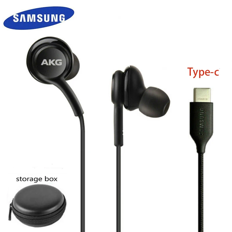Наушники-вкладыши samsung с проводом микрофона наушники eo-ig955 AKG для смартфонов Galaxy S20