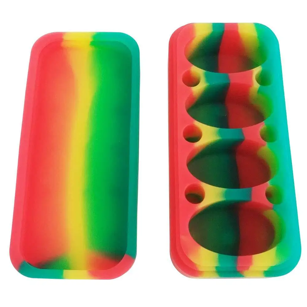 

Silicone Container Jar Holder 75ml Big Rectangle for Wax Dab Oil To Vape Vaporizer Cases Lego Cream Non-stick Flexible
