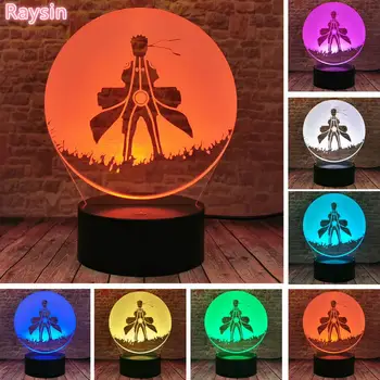 

3D LED Night Light Naruto Sasuke Itachi Action Figure 16 Colors Touch Home Bedroom Decorative for Xmas Optical Illusion Dropship