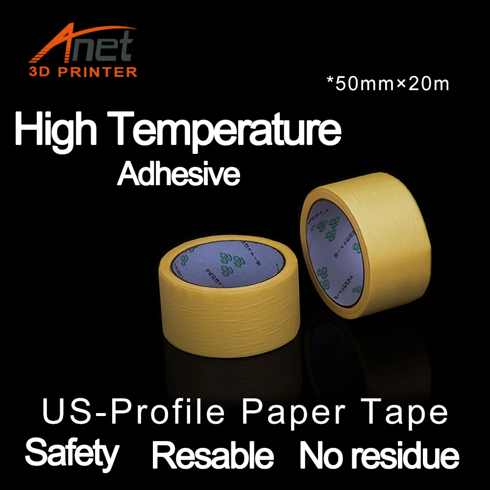 

3D Printer Parts 3D Printer Heating Bed Textrued High-temperature Masking Adhesive Paper Resistance Painting Strong Viscosity