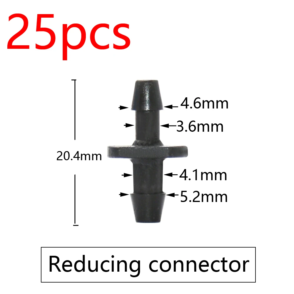 Garden Hose Connectors Barbed Tee Elbow Cross End Plug Coupling WDrip Irrigation System Atering Fitting For 3/5 4/7mm Hsse