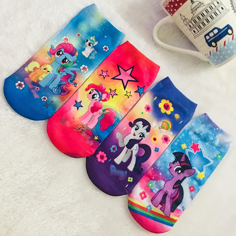 4 пары детских коротких носков осенние носки для маленьких девочек хлопковые детские носки для мальчиков и девочек с героями мультфильмов, школьники подростки, носки От 2 до 12 лет