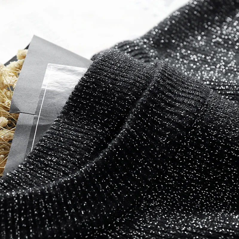 GOPLUS Блестящий люрекс Женский вязаный свитер с длинным рукавом женский джемпер зимние свитера женские пуловеры одежда в Корейском стиле