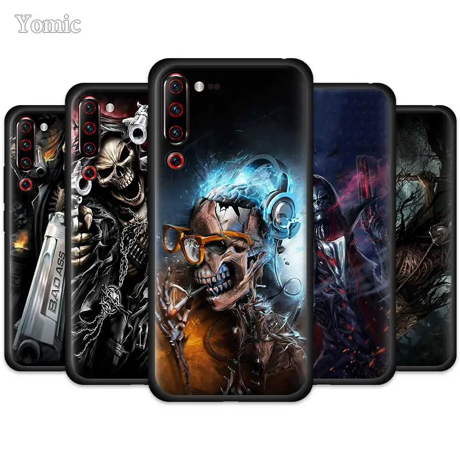 

Grim Reaper Skull Skeleton Soft Cases for Lenovo Z6 Pro 5G Lite Yout Black Silicone Full Protective Cover Z6Pro Z6Lite Z6Yout