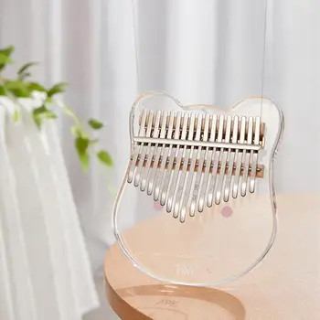 

17 Key Carimba Thumb Piano Transparent Acrylic Steel Bear Delivery One Pack