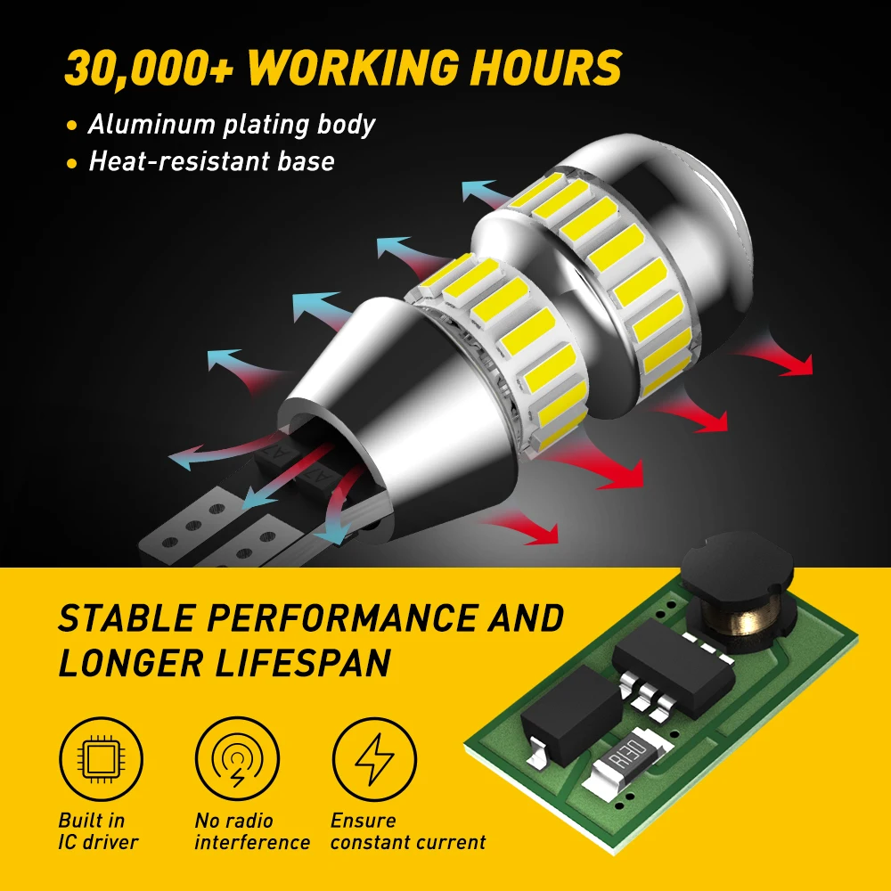 AUXITO-ڵ   , T15 W16W LED Canbus 921 912 T16, ֻ Qashqai Almera G15 Juke Tiida X-Trail Note J11  