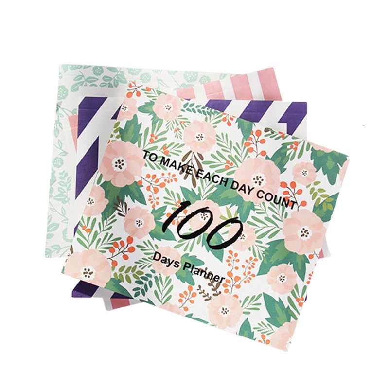 

Simple and creative small fresh 100 days plan this countdown portable schedule book hundred days notebook 8 selection