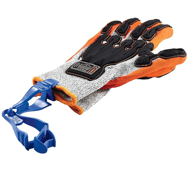 

10pcs Plastic Metal Alloy Work Glove Clip Working gloves clips clamp with keychain safety Guard Labor supplies