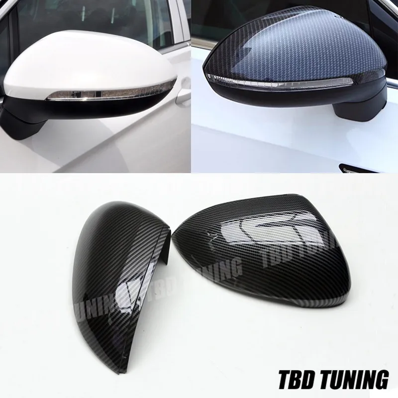 

Carbon Look Replacement Style Mirror Cover For Volkswagen VW Magotan Variant Arteon Rear View Mirror Cover 2016 2017+