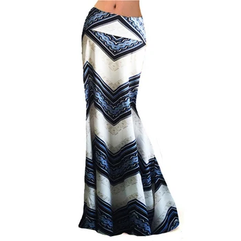

2019 Spring/Summer New Skirt Women Package Hip Skirts Sexy Striped Maxi Nightclub Party Skirts Slim Long Skirts Large Size