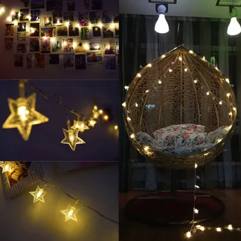

Star Shaped LED Fairy Stringlights Holiday Christmas Party Wedding Decoration Lights J8 #3