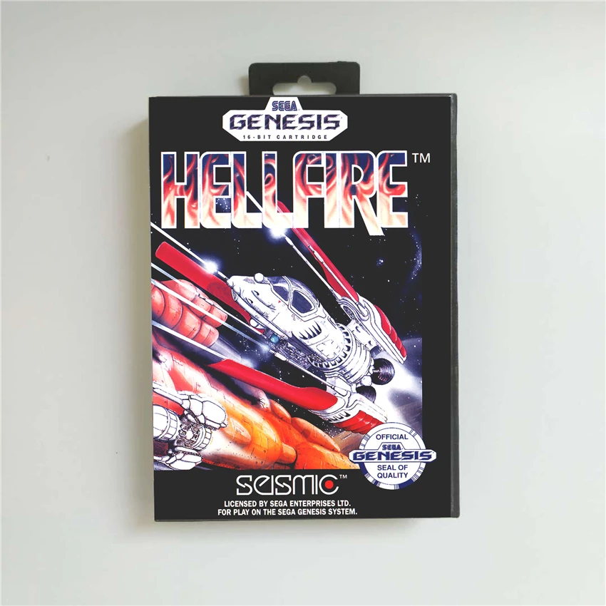 Hellfire-крышка США с розничной коробкой 16 бит MD игровая карта для Sega megadrive Genesis игровая консоль