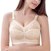Women's Wireless Plus Size Non Padded Floral Lace Comfortable Bra 32 34 36 38 40 42 44 46 B C D E F G H