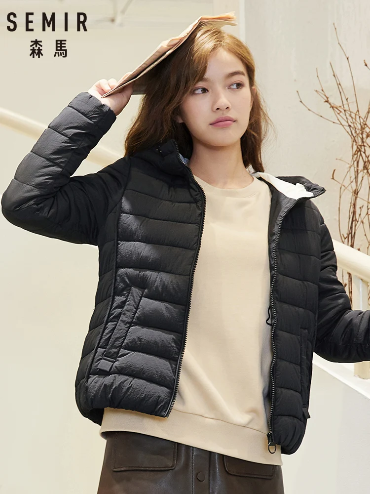 Женское хлопковое пальто SEMIR новинка 2019 зимняя короткая хлопковая парка шикарные