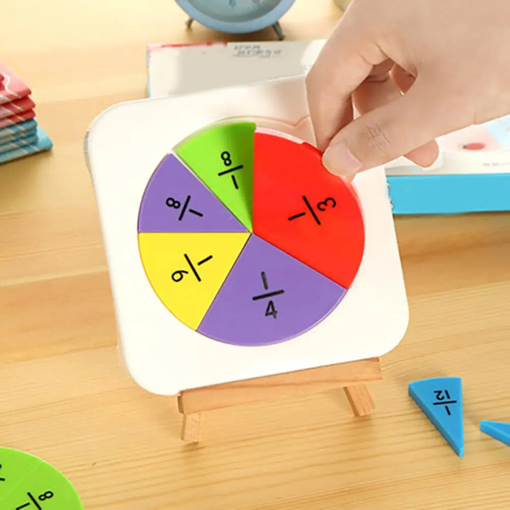 

7Pcs/Set Kid Circular Fractions Counting Mathematics Learning Education Kids Toy Improve Baby computing ability