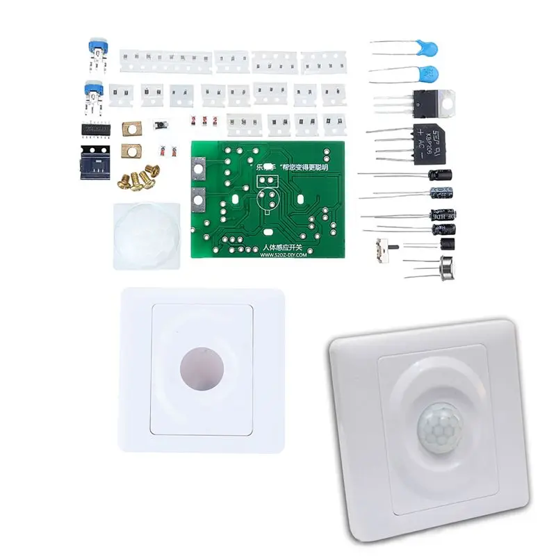 

DIY Human Body Sensor Switch Electronic Production Kit Automatic Switch Parts Training Kit for LED Lamp Bulbs Solar Lights