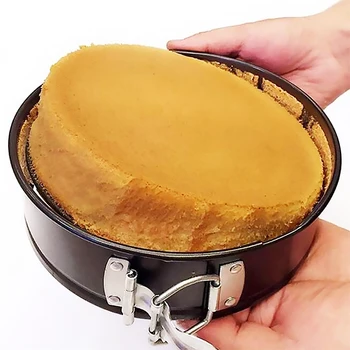 

20cm Black Carbon Steel Cakes Molds Non-Stick Metal Bake Mould Round Cake Baking Pan Removable Bottom Bakeware Cake Supplies